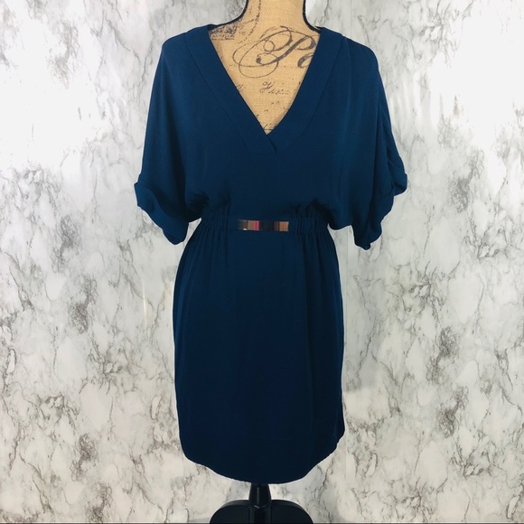 zara navy blue dress